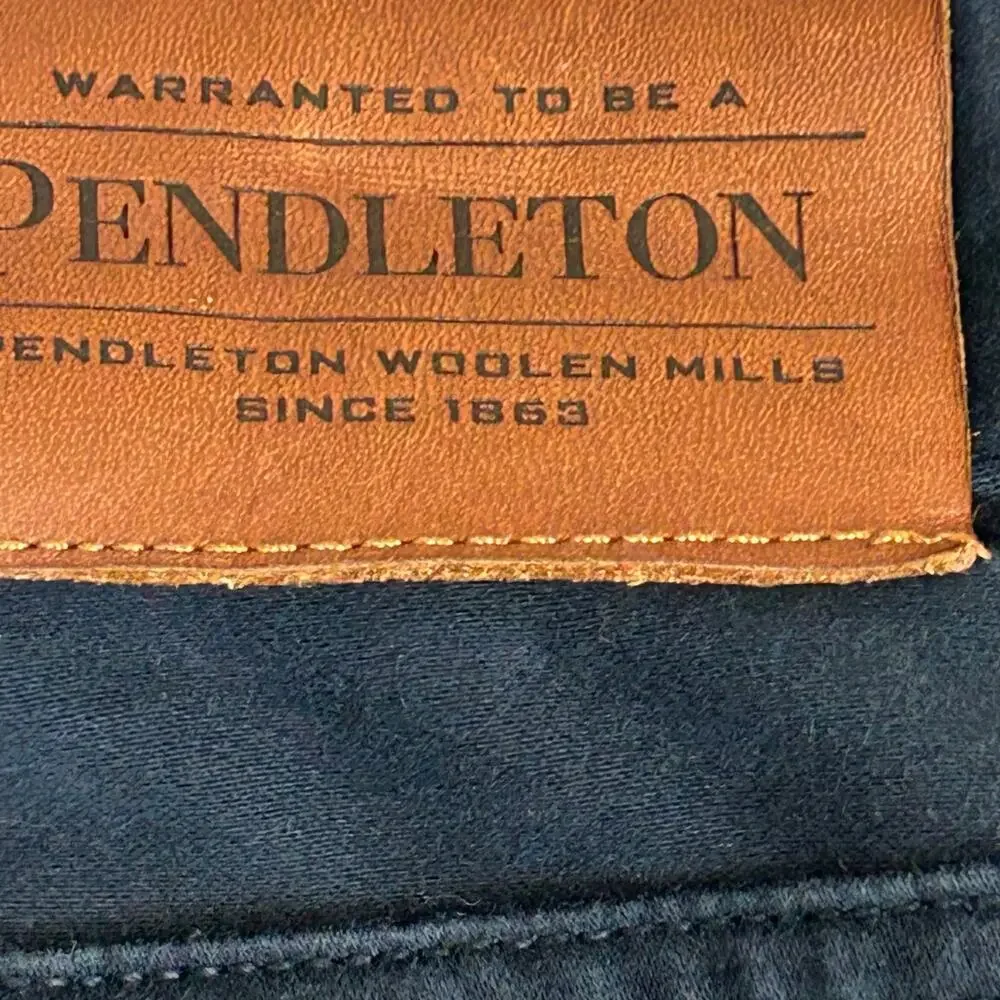 Pendleton men's navy brushed cotton straight jeans size 35 X 34